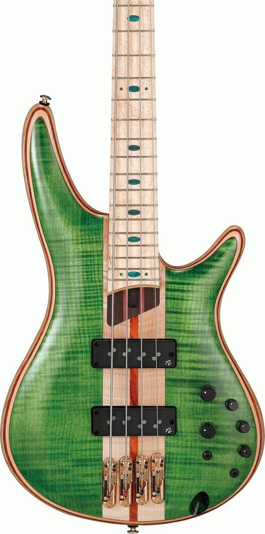 Ibanez SR4FMDX EGL Premium Electric Bass with Bag - Emerald Green Low Gloss