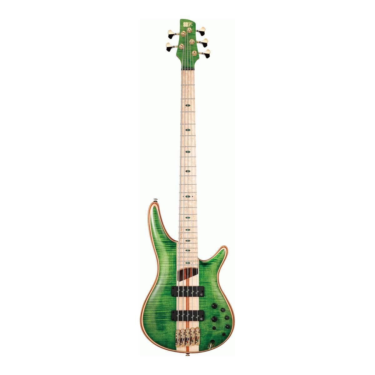 Ibanez SR5FMDX EGL Premium Electric Bass Guitar with Bag - Emerald Green Low Gloss