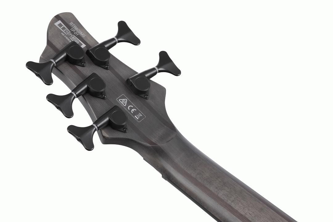 Ibanez BTB805MS TGF Electric Bass Guitar - Transparent Gray Flat