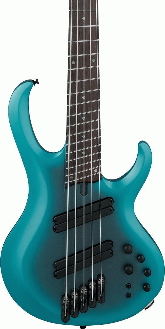 Ibanez BTB605MS CEM Electric Bass Guitar - Cerulean Aura Burst Matte