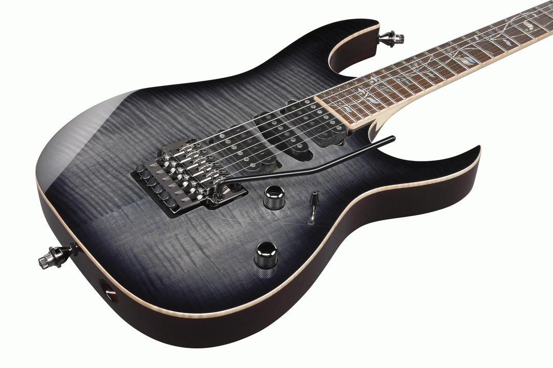 Ibanez RG8570 J-Custom Electric Guitar in Black Rutile with Case