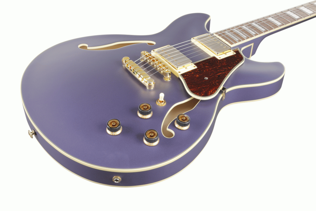 Ibanez AS73G Artcore Hollow Body Electric Guitar in Metallic Purple Flat