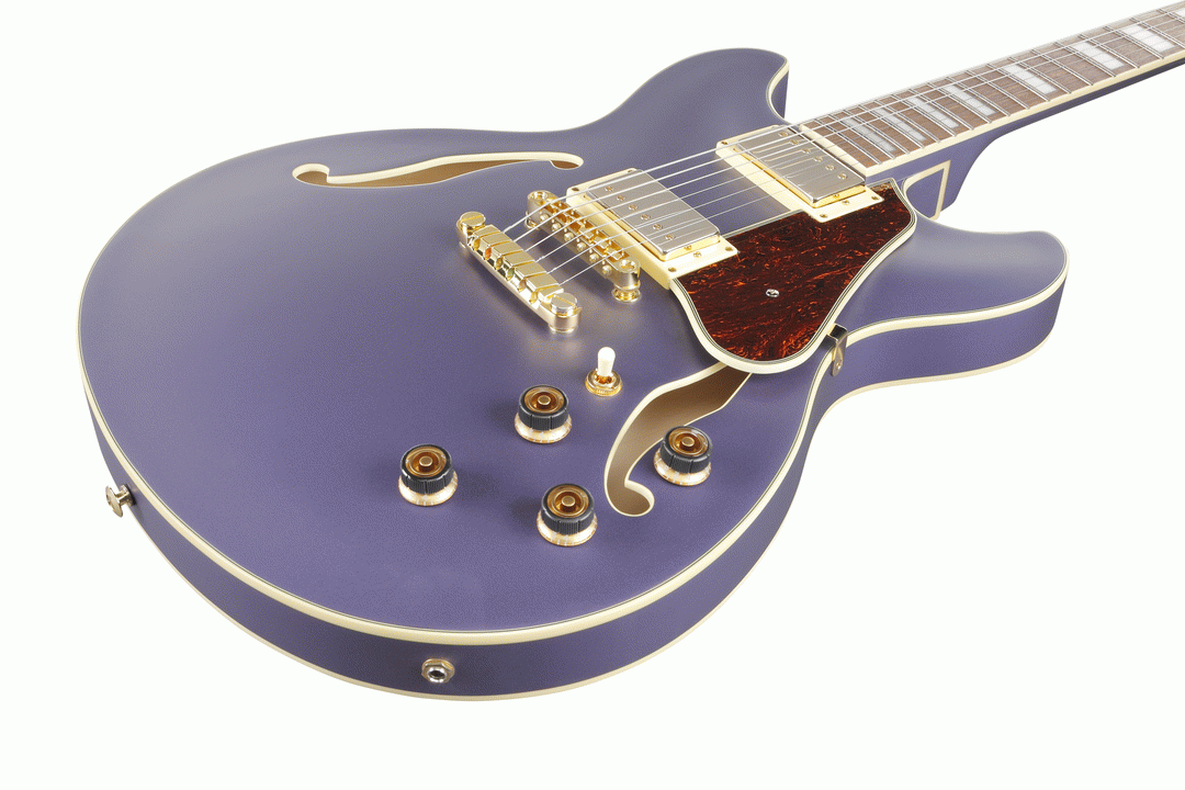 Ibanez AS73G Artcore Hollow Body Electric Guitar in Metallic Purple Flat