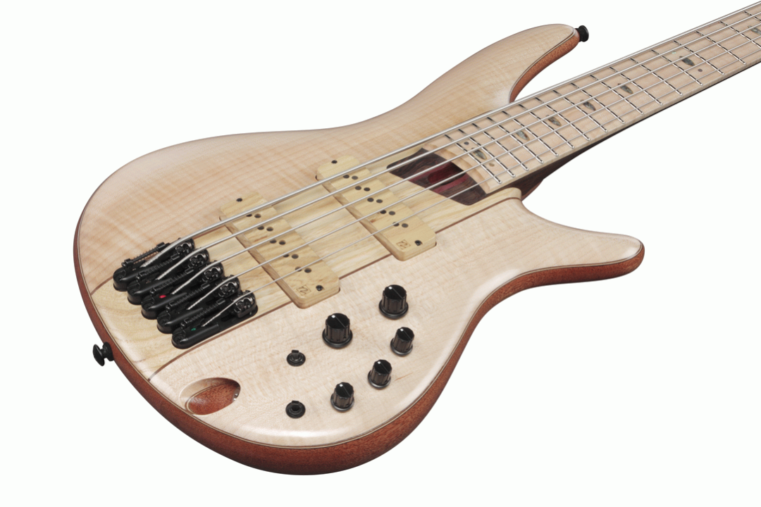 Ibanez SR5FMDX2 Premium Electric Bass Guitar in Natural Low Gloss with Gig Bag