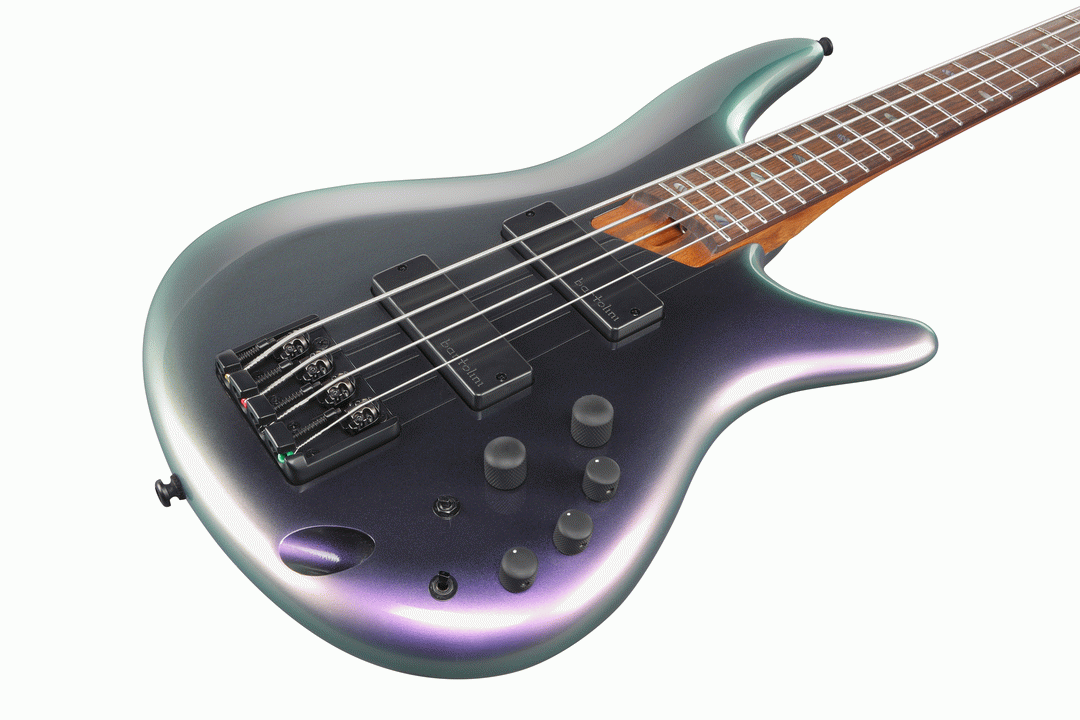 Ibanez SR500E Electric Bass Guitar in Black Aurora Burst