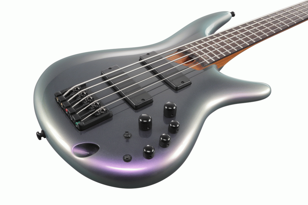 Ibanez SR505E 5-string Electric Bass Guitar in Black Aurora Burst
