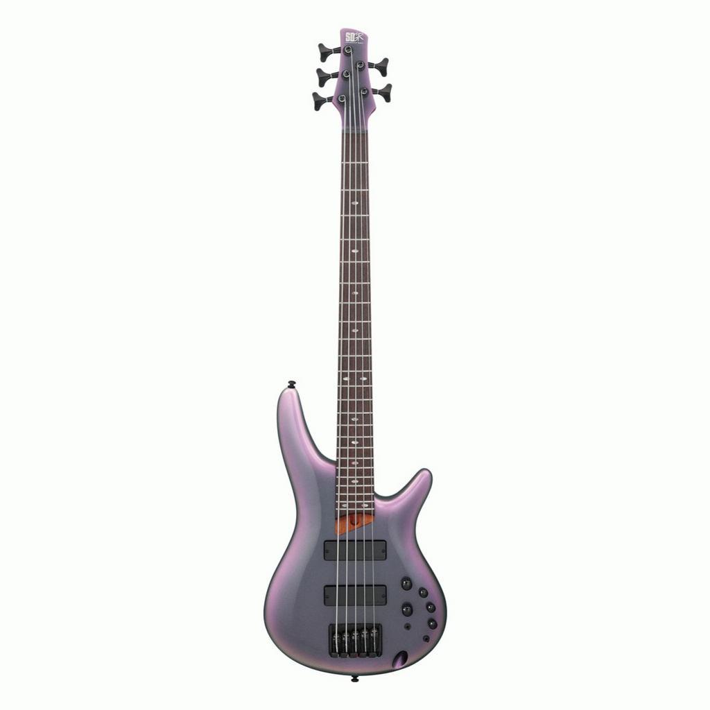 Ibanez SR505E 5-string Electric Bass Guitar in Black Aurora Burst