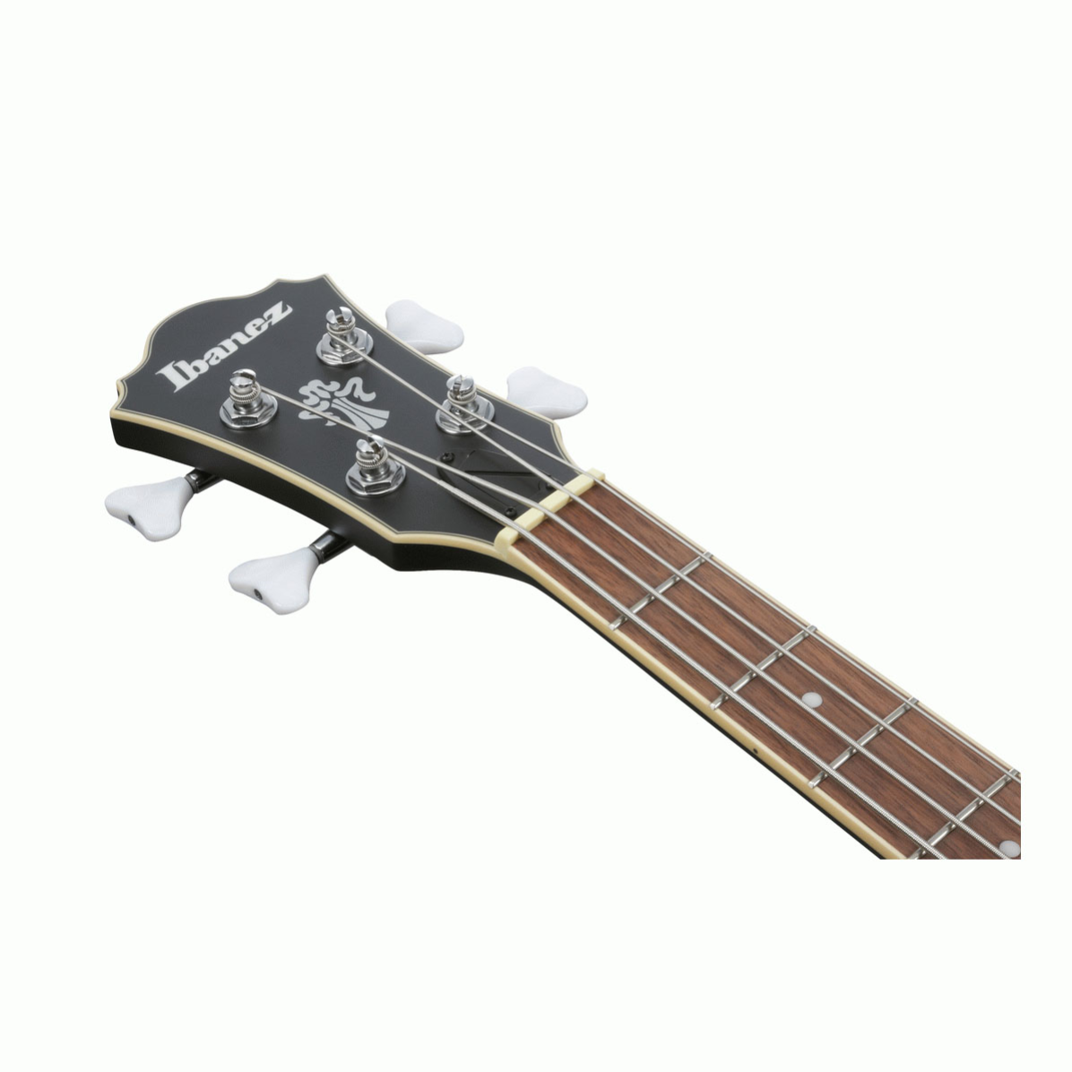 Ibanez AGB200 Artcore Hollow Body Electric Bass Guitar in Black Flat