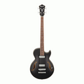 Ibanez AGB200 Artcore Hollow Body Electric Bass Guitar in Black Flat