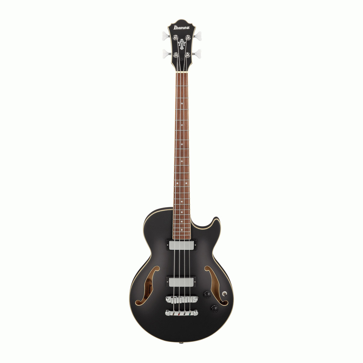 Ibanez AGB200 Artcore Hollow Body Electric Bass Guitar in Black Flat