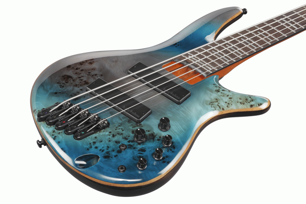 Ibanez SRMS805 5-string Electric Bass Guitar in Tropical Seafloor