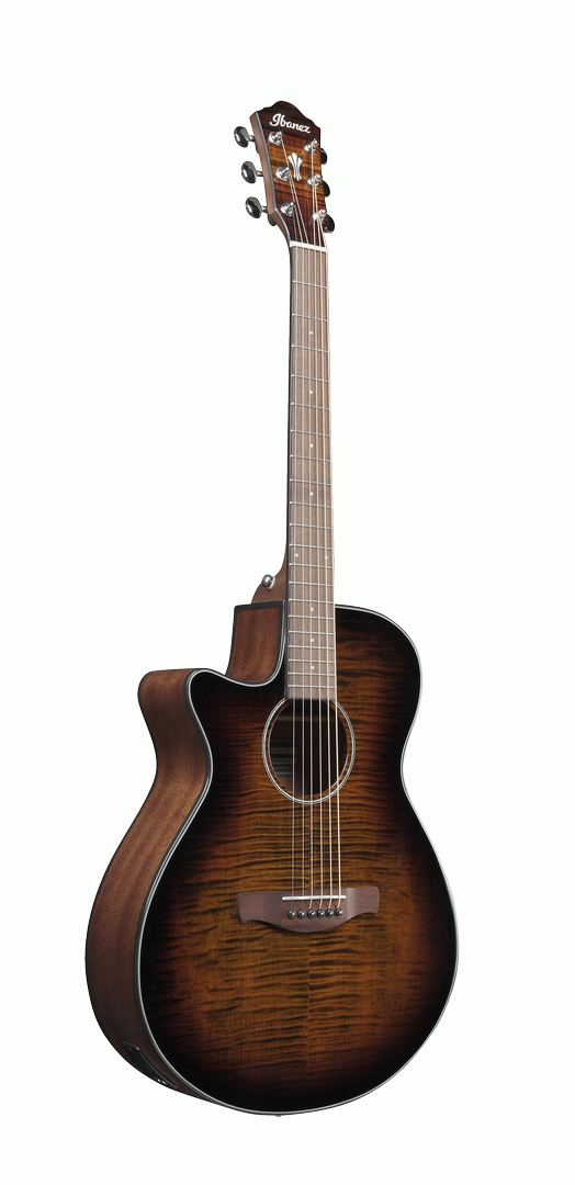 Ibanez AEG70L Left- handed Acoustic Guitar in Tiger Burst High Gloss