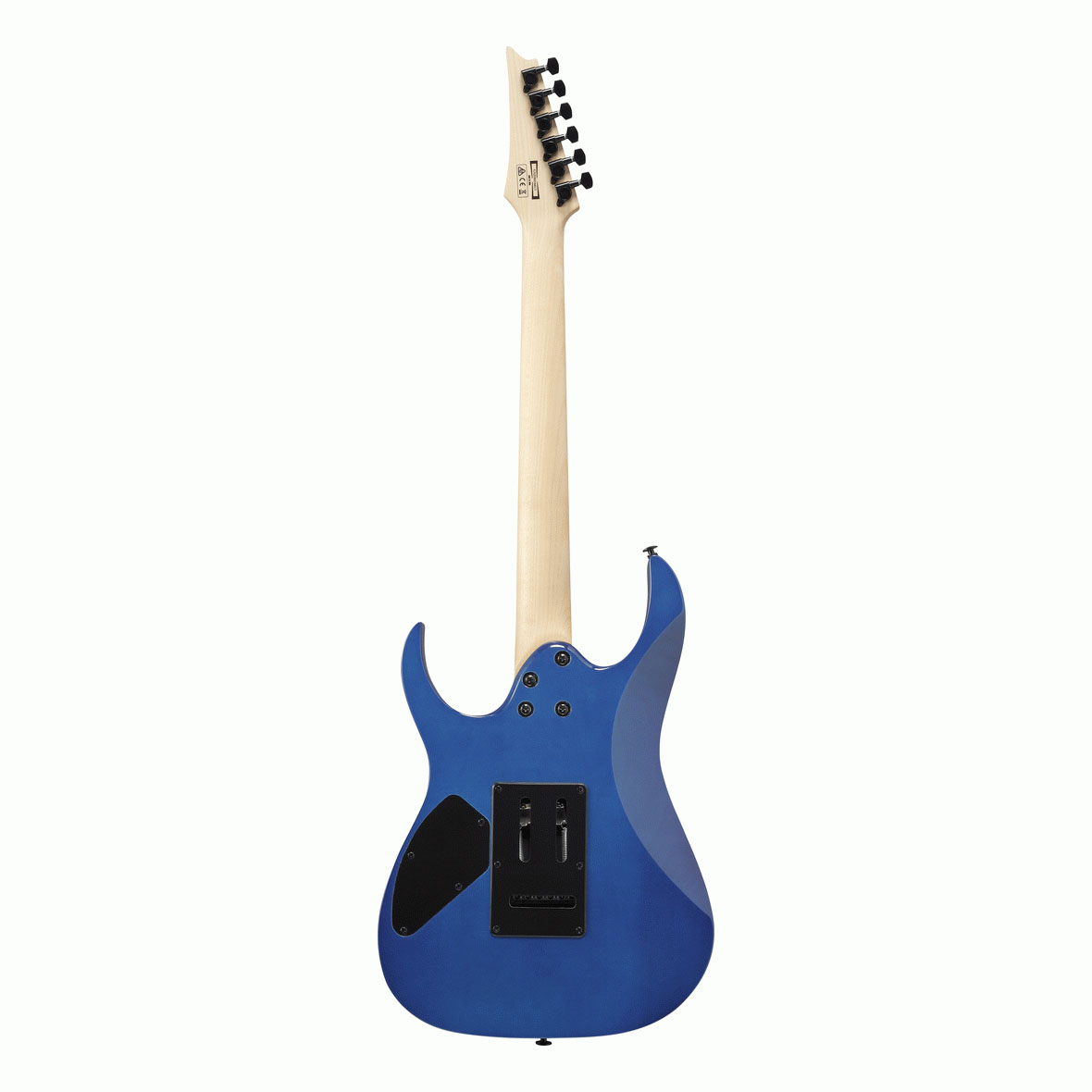 Ibanez RG120QASP electric guitar in blue gradient finish, featuring a sleek body and six strings, perfect for rock and metal players.
