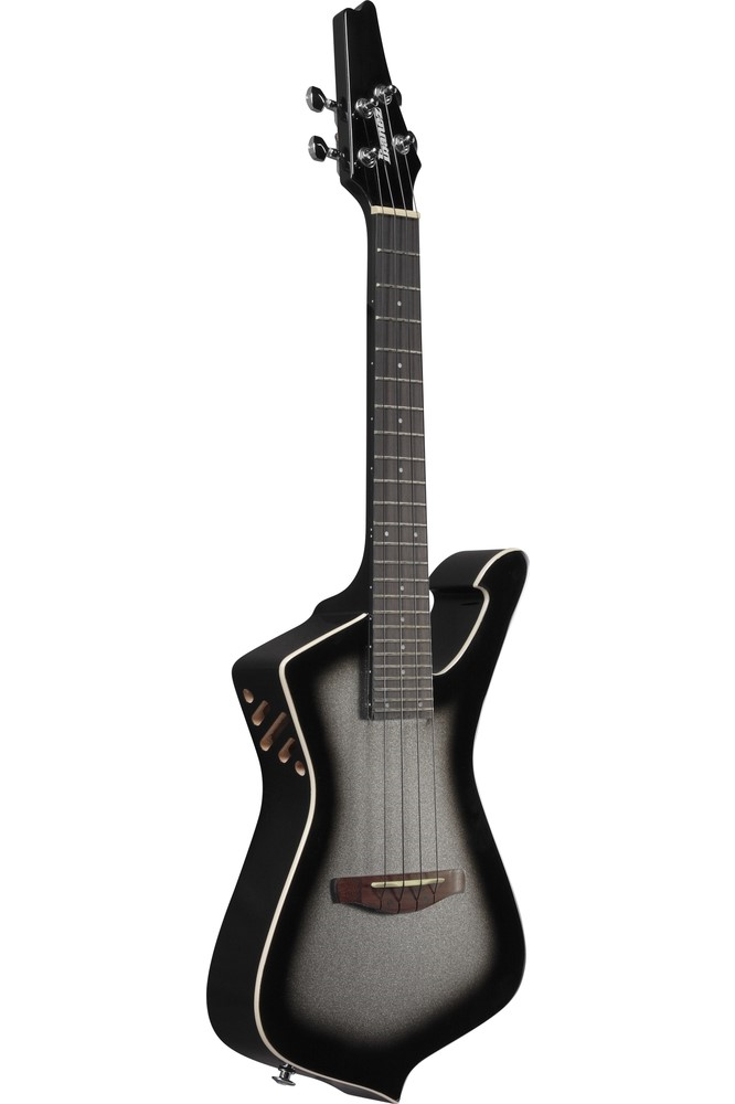 Ibanez UICT100 Iceman Ukulele with Pickup - Metallic Gray Sunburst