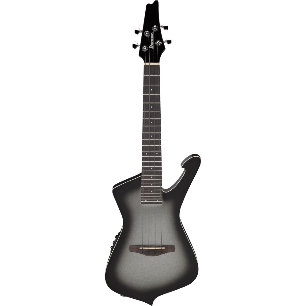 Ibanez UICT100 Iceman Ukulele with Pickup - Metallic Gray Sunburst