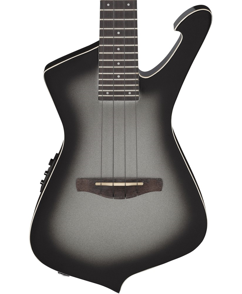 Ibanez UICT100 Iceman Ukulele with Pickup - Metallic Gray Sunburst