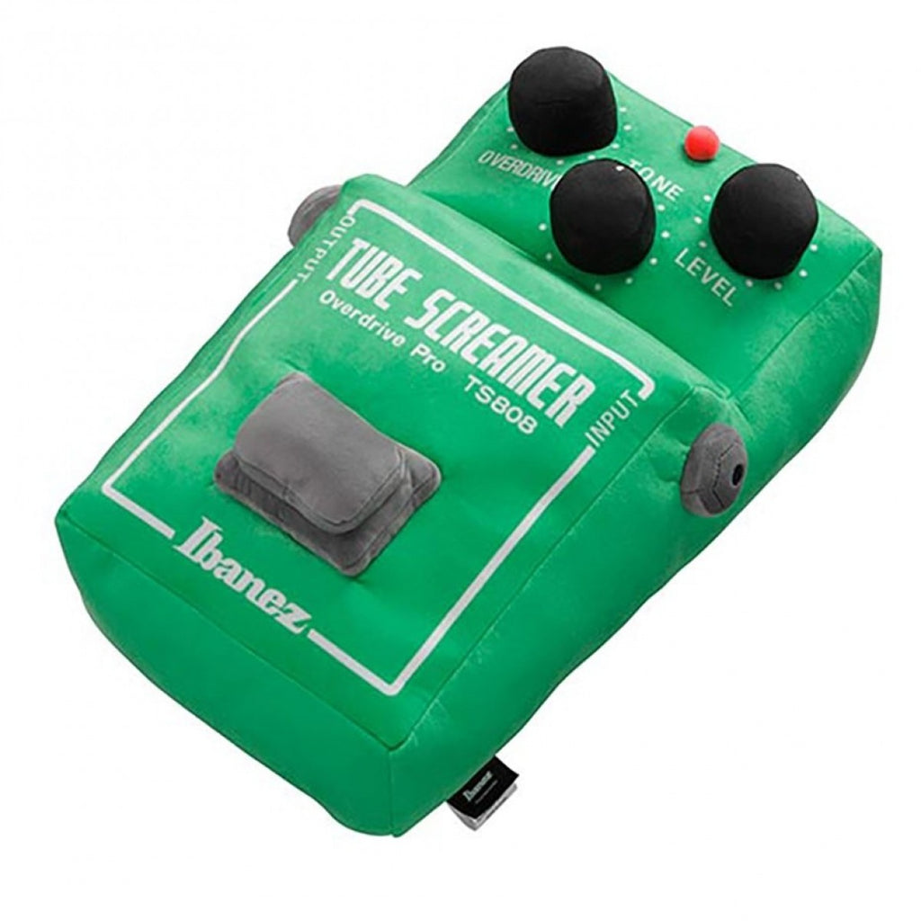 Ibanez TSMAXI001 Tubescreamer cushion, novelty gift item with colorful guitar-themed design, soft fabric with brand logo detail.