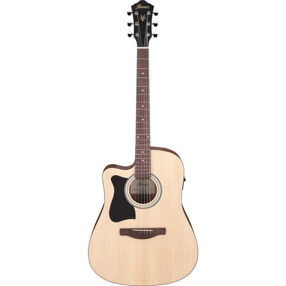 Ibanez V Series V40CE Left-Handed Dreadnought Cutaway Acoustic Guitar with Pickup - Open Pore Natural