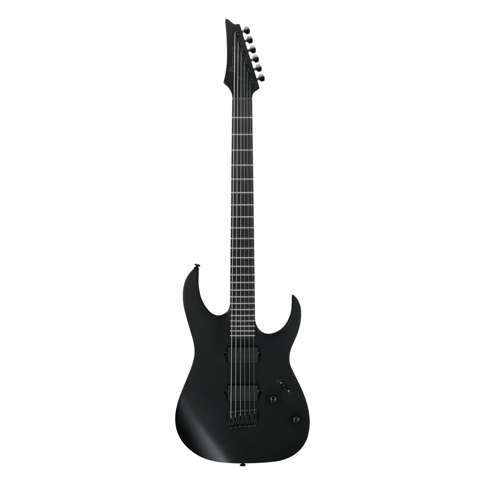 Ibanez Iron Label RGRTBB21 Baritone Electric Guitar in Black Flat
