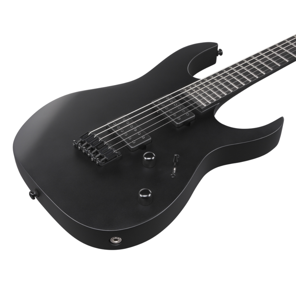Ibanez Iron Label RGRTBB21 Baritone Electric Guitar in Black Flat