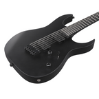 Ibanez Iron Label RGRTBB21 Baritone Electric Guitar in Black Flat