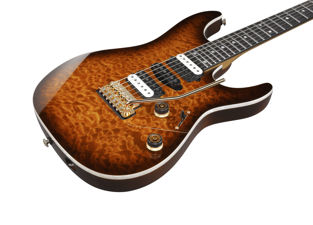 Ibanez Premium AZ47P1QM Electric Guitar in Dragon Eye Burst