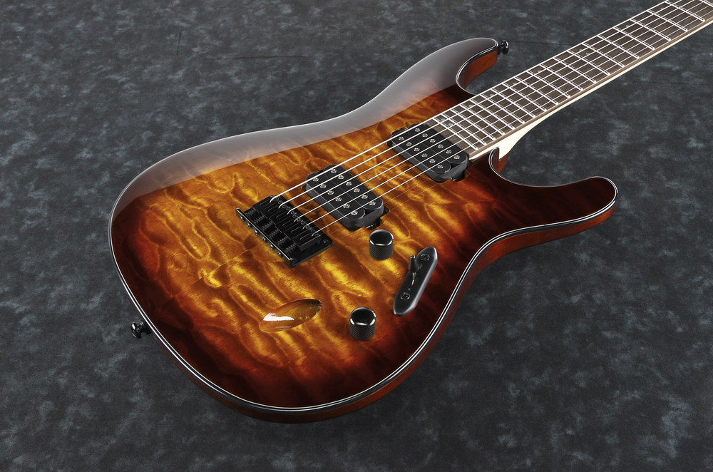 Ibanez S621QM Electric Guitar in Dragon Eye Burst