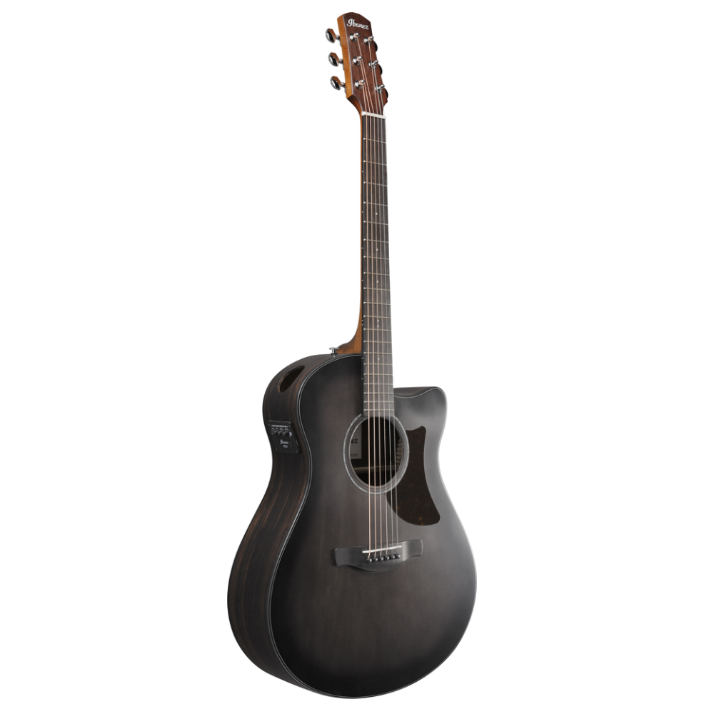Ibanez AAM70CE Acoustic Guitar in Transparent Charcoal Burst Low Gloss