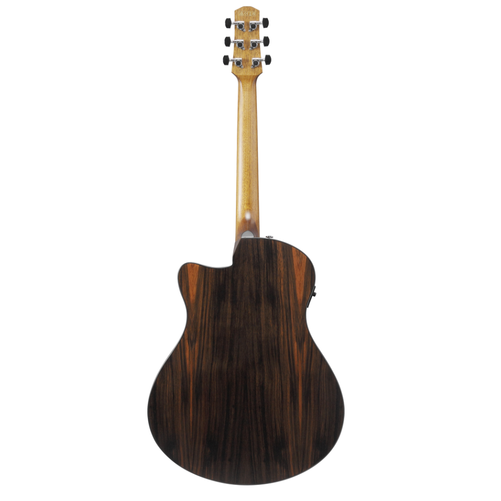 Ibanez AAM70CE Acoustic Guitar in Transparent Charcoal Burst Low Gloss