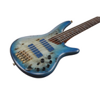 Ibanez SR6605 5 String Electric Bass with Case - Ghost Fleet Blue Burst