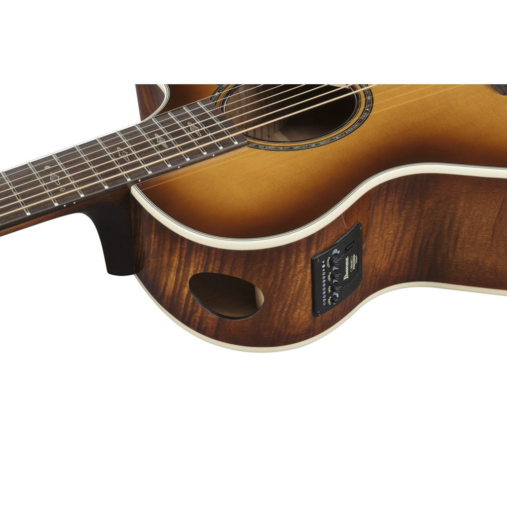 Ibanez AE3007FMH 7 String Acoustic Guitar - Tobacco Edge Burst High Gloss