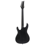 Black Ibanez S721RB electric guitar with sleek body and six-string design, showcasing its modern style and fine craftsmanship.