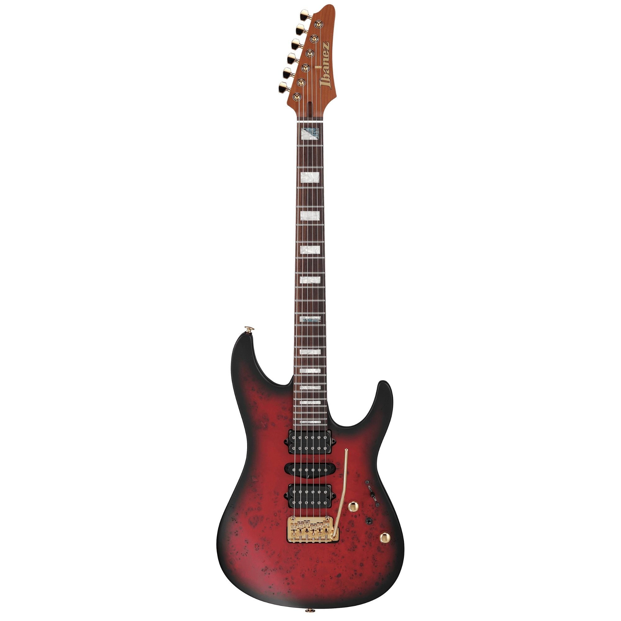 Ibanez KIKO300 Kiko Loureiro Signature Electric Guitar - Ruby Red Sunburst Flat