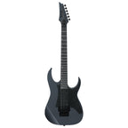 Ibanez RGR5130R gray metallic electric guitar with sleek body and six strings, showcasing its modern design and hardware.