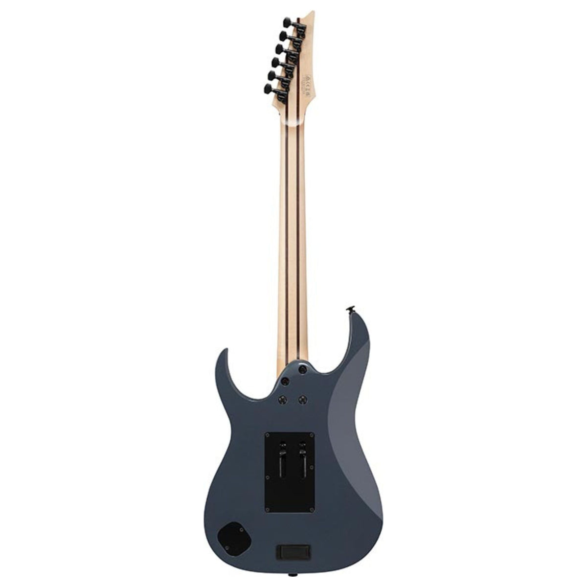 Ibanez RGR5130R Gray Metallic electric guitar with sleek body and six strings, showcasing its modern design and hardware details.