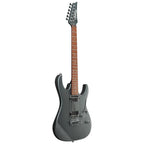 Ibanez GRX120SP Noble Gray Metallic matte electric guitar with dual humbucker pickups and sleek design.