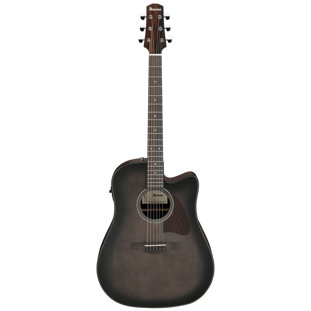 Ibanez AAD70CE Transparent Charcoal Burst Low Gloss top, Natural Open Pore back and sides Acoustic Guitar