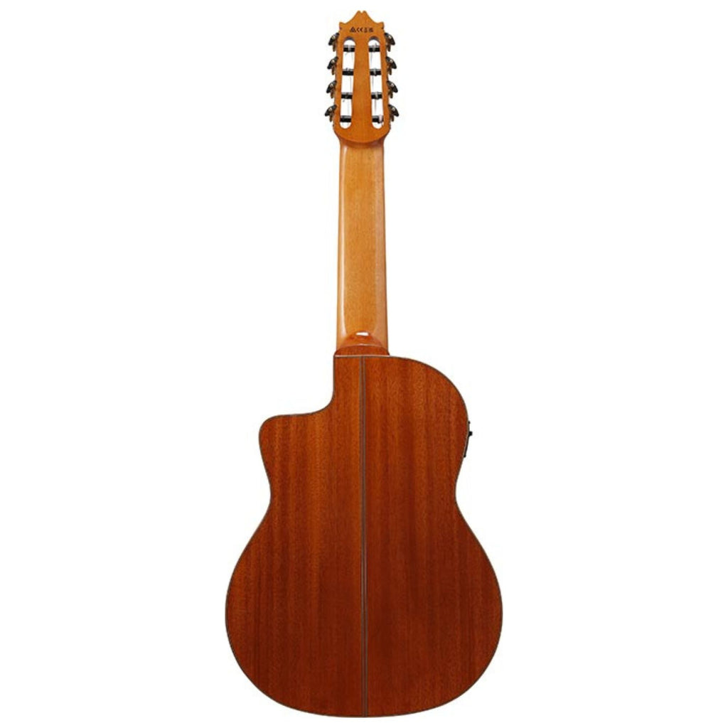 Ibanez GA3008CE classical guitar in natural high gloss finish, featuring a cutaway body and nylon strings.