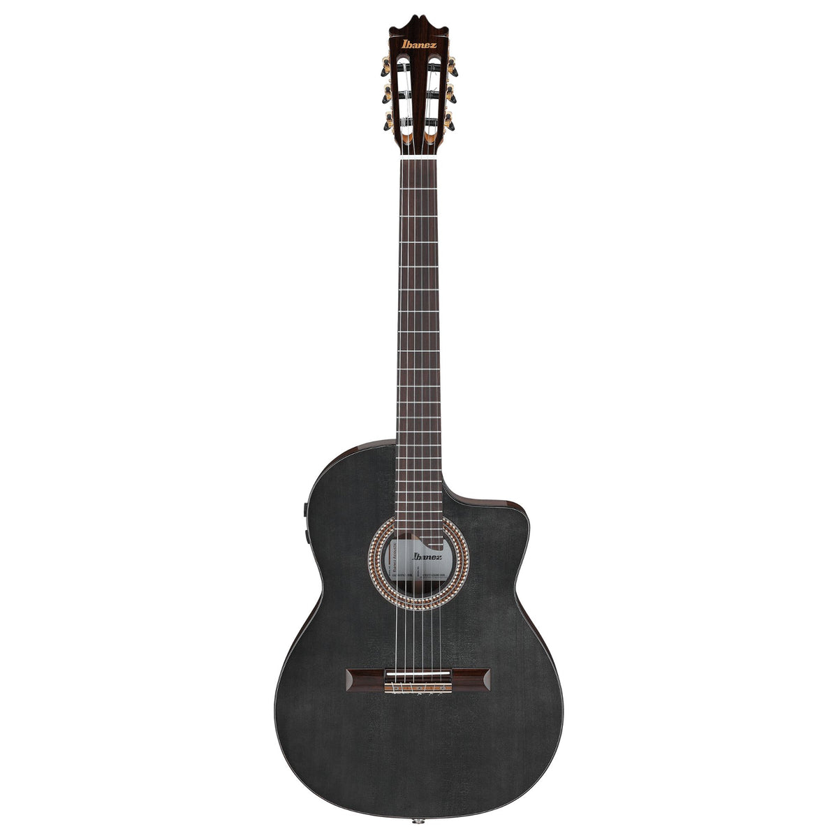 Ibanez GA360TCE Classical Guitar - Transparent Black High Gloss