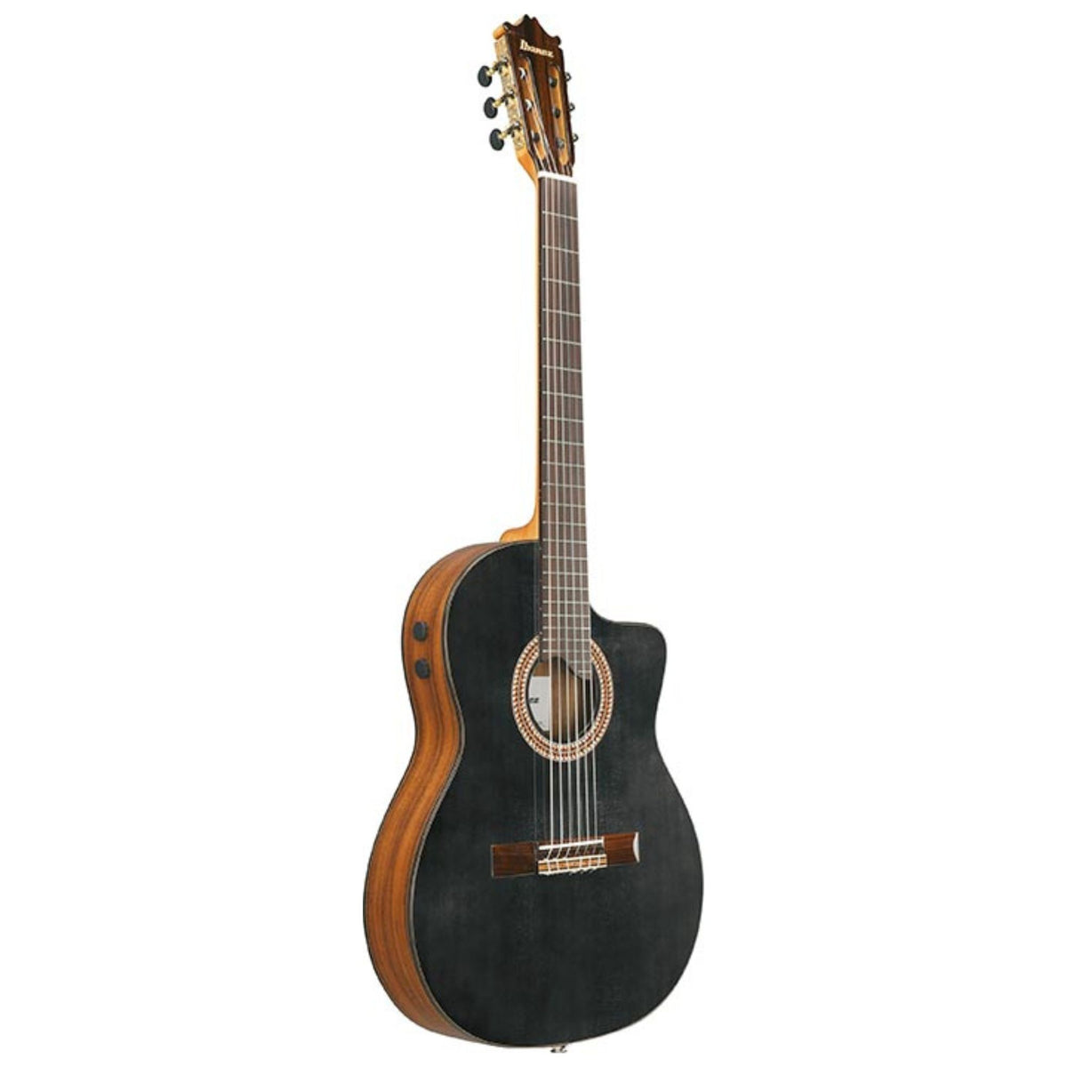 Ibanez GA360TCE Classical Guitar - Transparent Black High Gloss