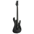 Ibanez AZ41B1 electric guitar in black flat finish, featuring a sleek body, six strings, and modern hardware.