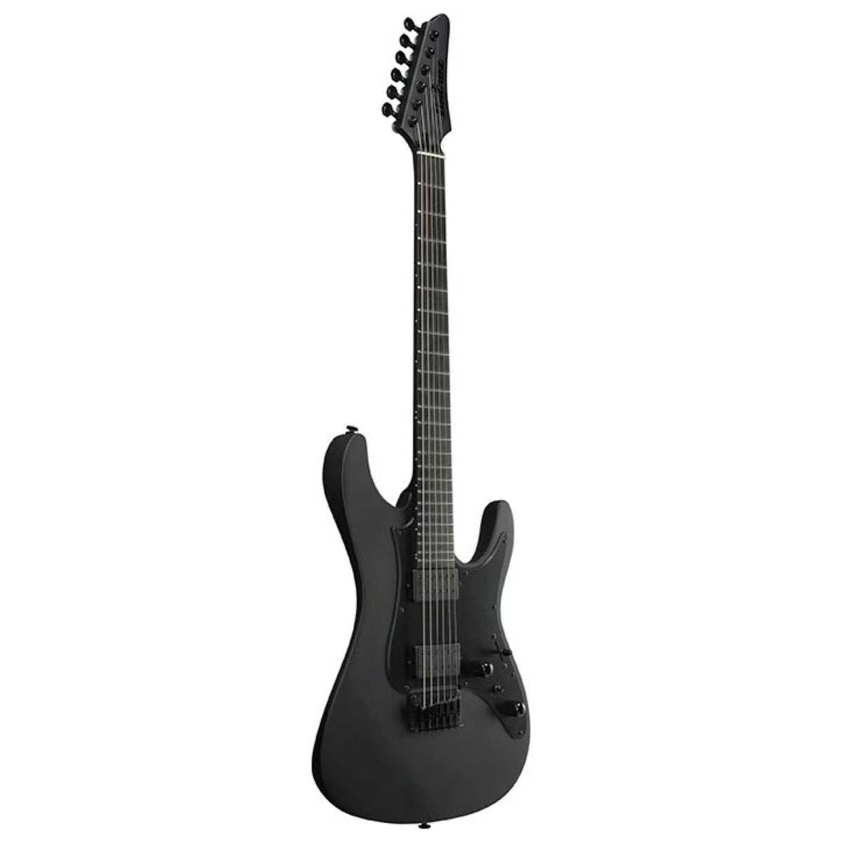 Ibanez AZ41B1 electric guitar in black flat finish, featuring a sleek body, six strings, and modern hardware.
