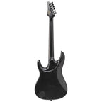 Ibanez AZ41B1 electric guitar in black flat finish, showcasing sleek body, pickups, and hardware details.