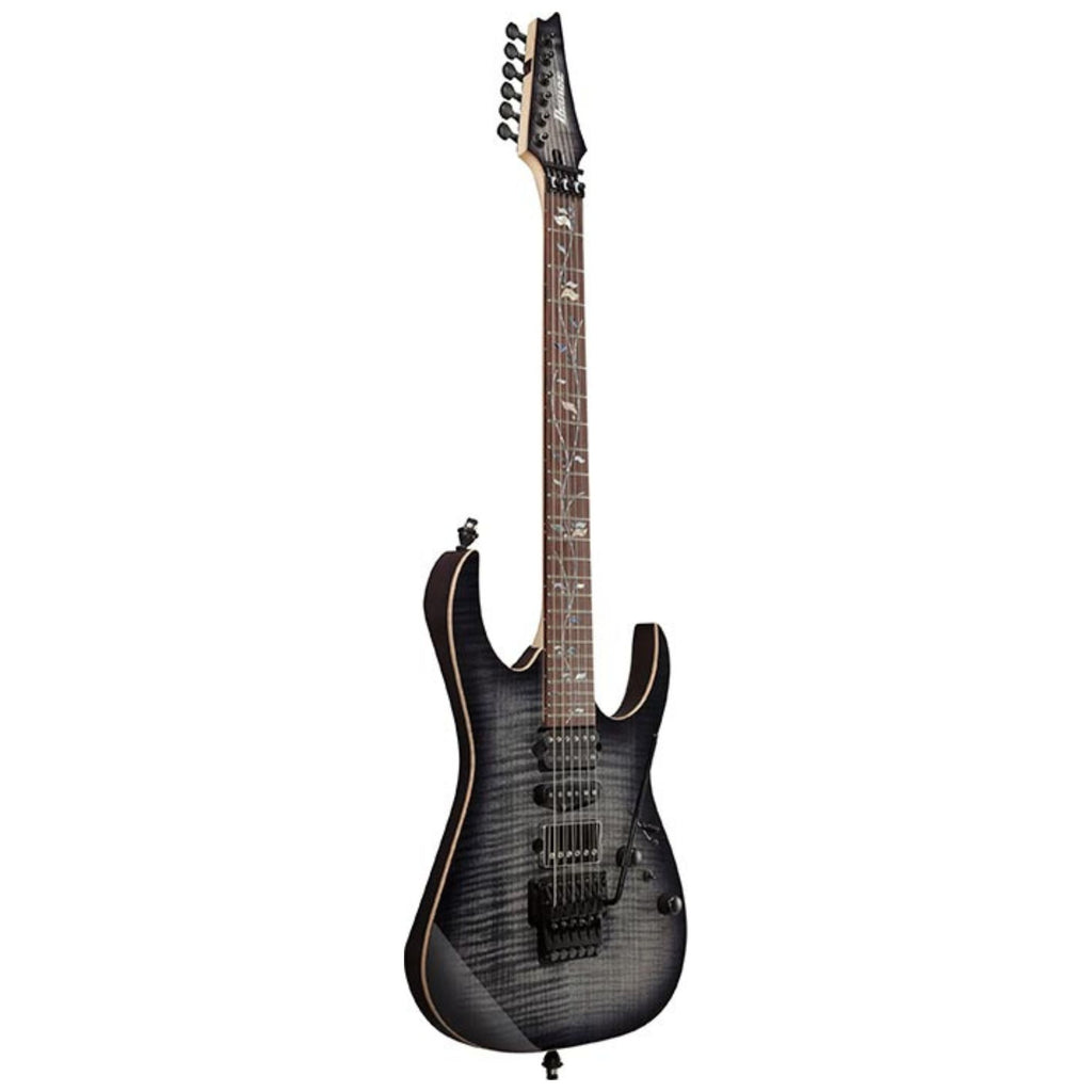 Ibanez RG8870CM J.Custom electric guitar in BTZ finish with case, showcasing sleek body, pickups, and detailed craftsmanship.