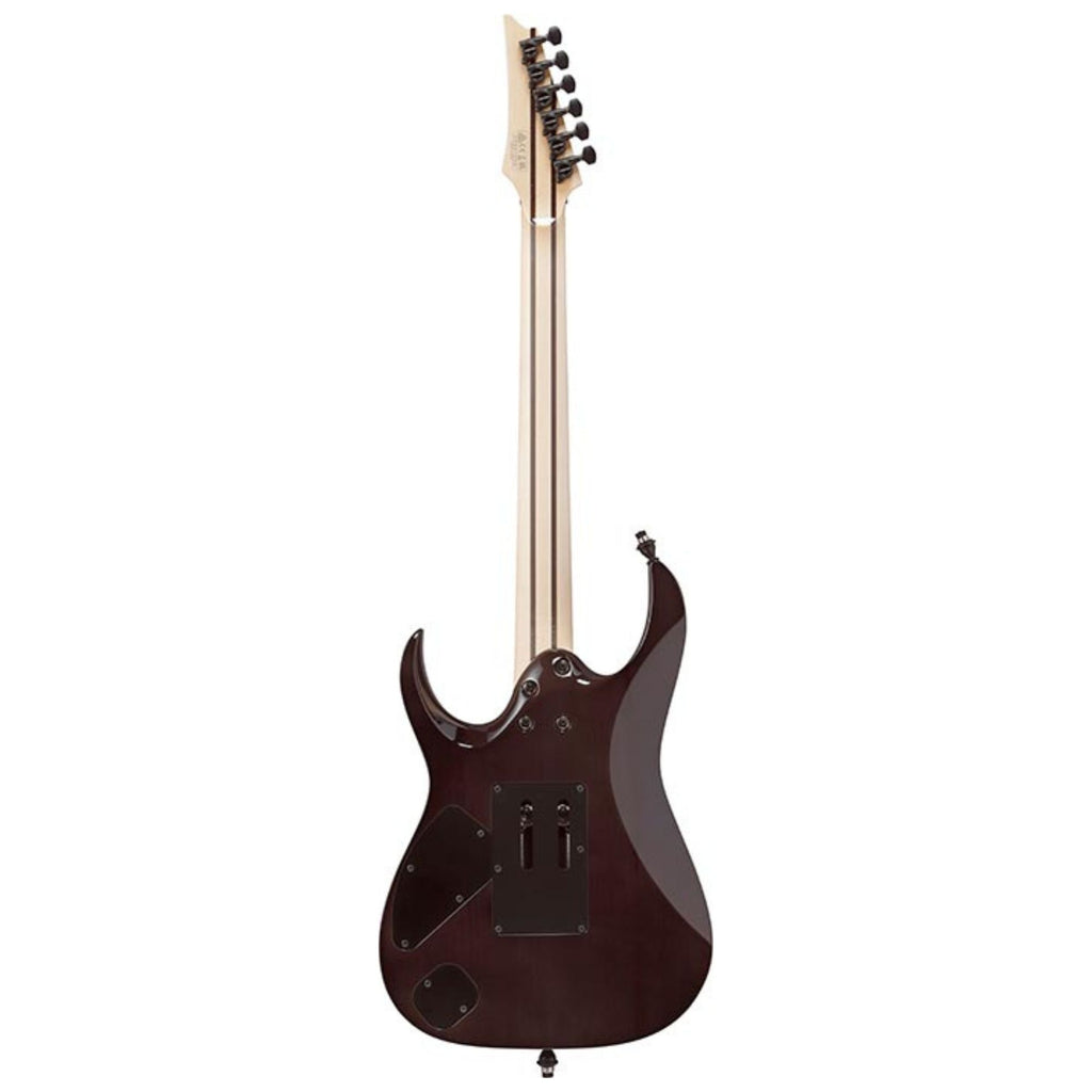 Ibanez RG8870CM J.Custom electric guitar in BTZ finish with black hardware and a hard case, showcasing sleek design and premium craftsmanship.