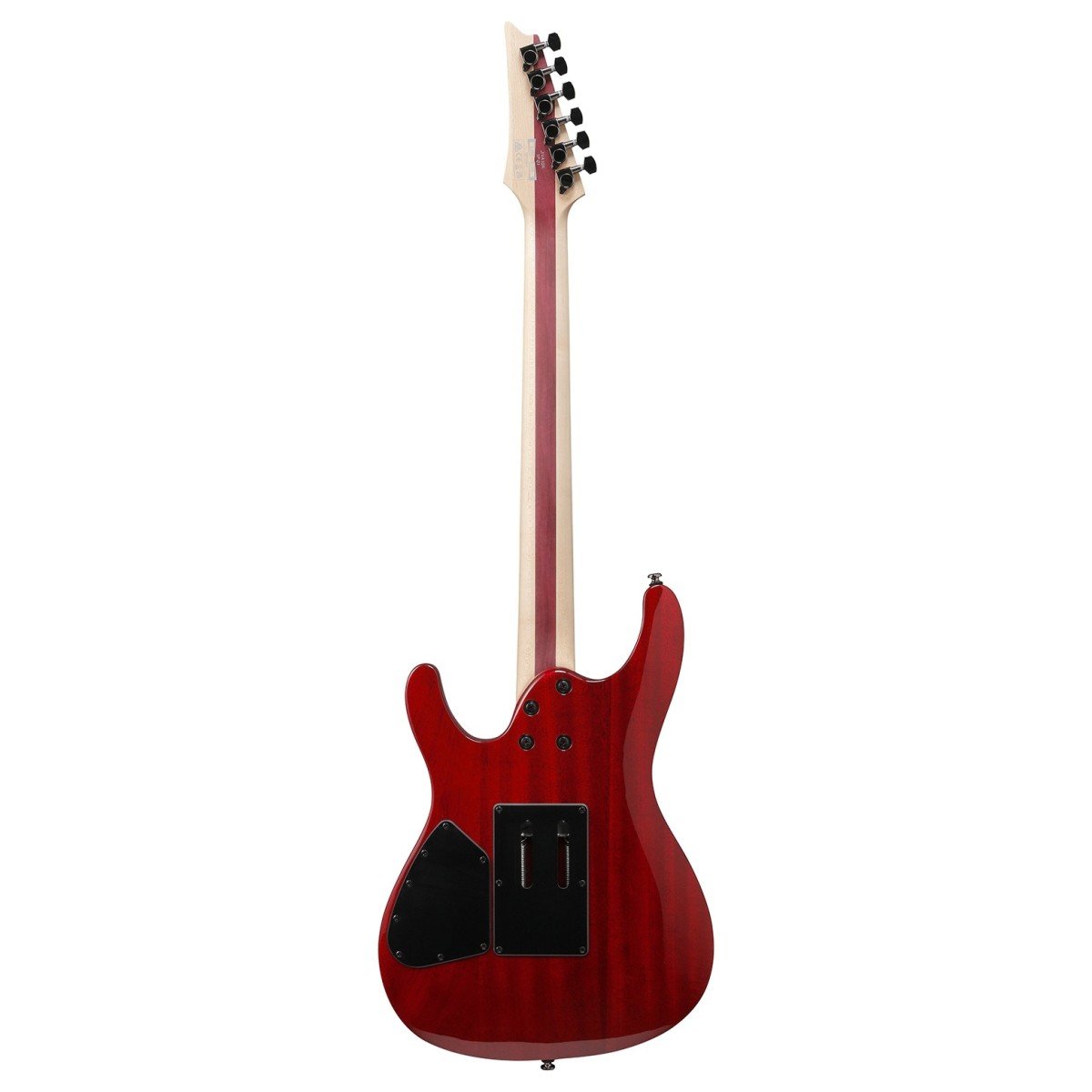 Ibanez JIVA10R Nita Strauss Signature electric guitar in torch red, with a sleek body and gold hardware.