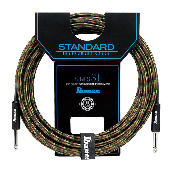 Ibanez SI20 20ft Guitar Cable in Camouflage Green