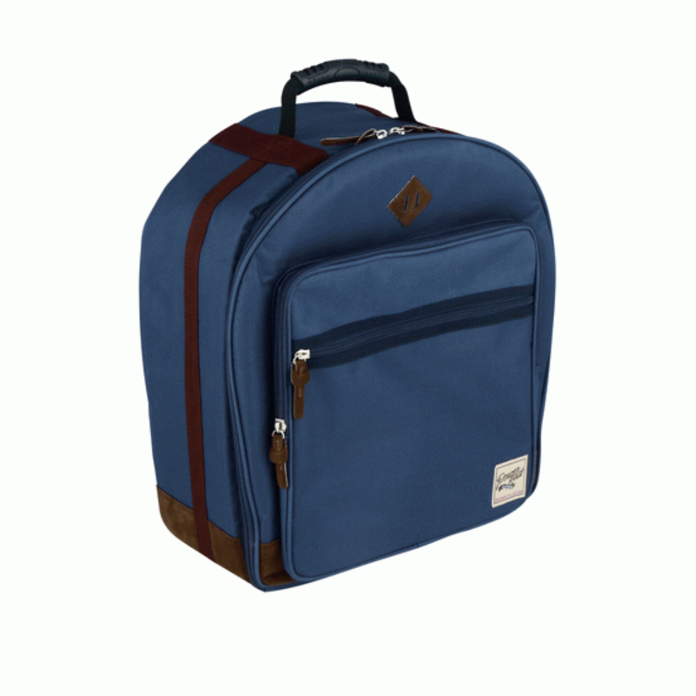 Tama TSDB1465NB snare drum bag holding a 6.5 x 14-inch snare drum, made of durable black material with padded interior.