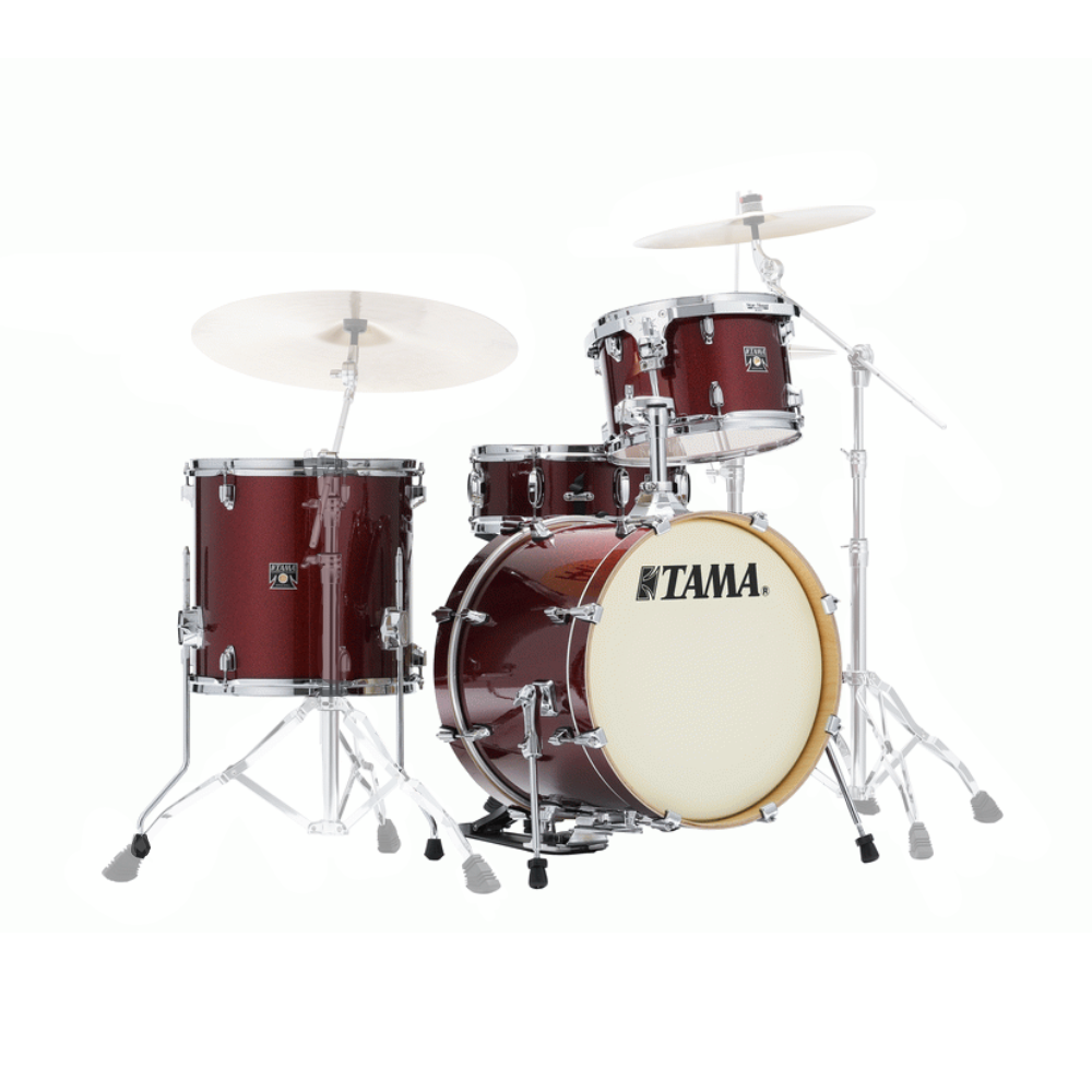 Tama Superstar Classic Maple 4-piece Drum Kit Shell Pack in Dark Red Sparkle