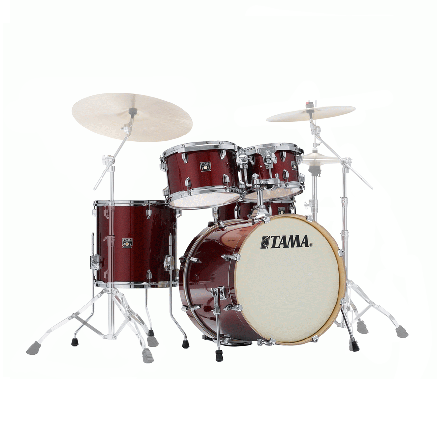 Tama Superstar Classic Maple 5pc Drum Shell Pack in Dark Red Sparkle